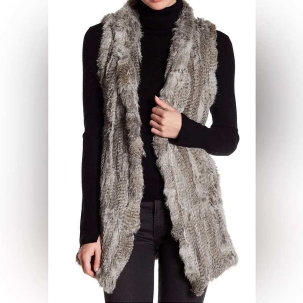 Love Token Rabbit Fur Vest Size Small